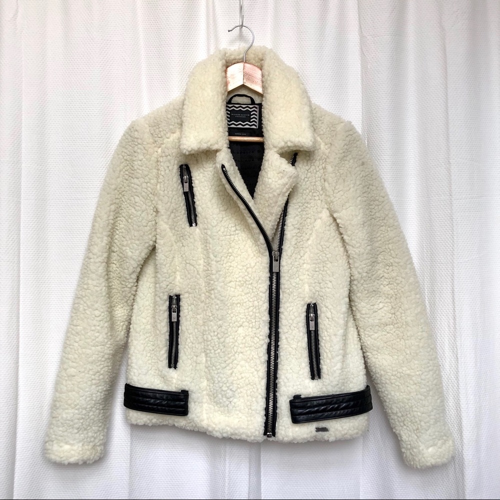 Motorcycle Style Teddy Wool Jacket